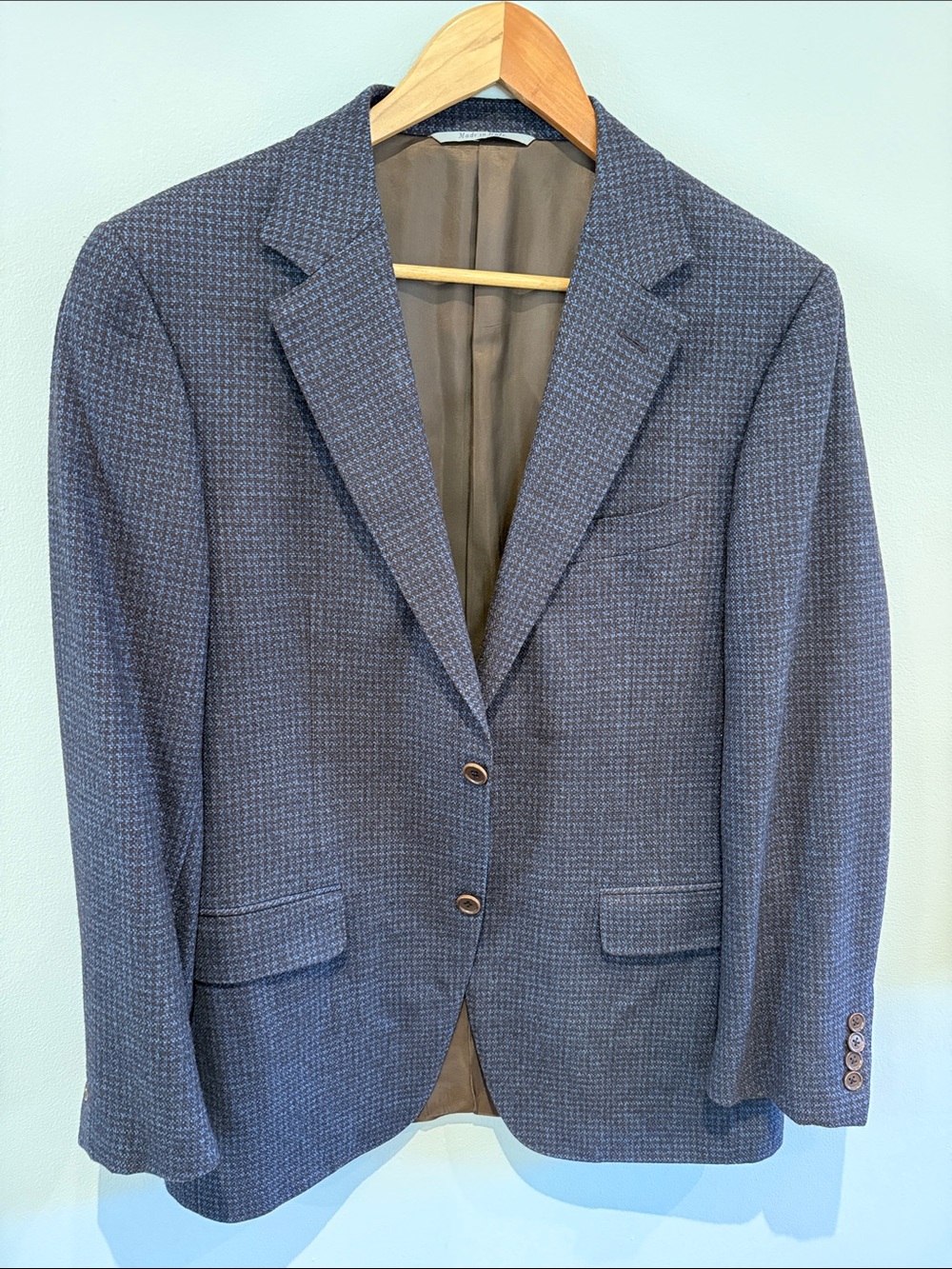 Canali Blue Houndstooth Sport Coat